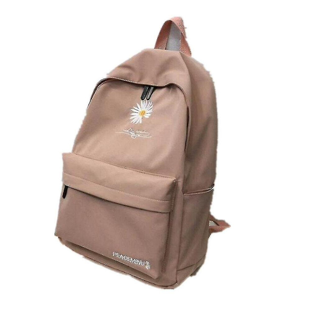 Teen School Bag For Girls Backpack Women Printing Bookbags Middle Student Schoolbag Large Cute Flowers Nylon Bagpack Black
