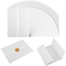 50pcs Vellum Paper For Invitations 5x7inch Pre-folded Translucent Vellum Jacket Vellum Wrap Jackets For Wedding Invitations Baby Shower Birthday Invi