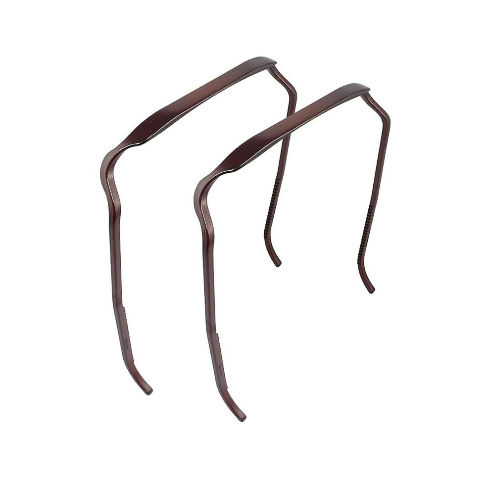 Curly Thick Hair Large Headband, 2 Pack Invisible Hair Hoop, Sunglasses Shape Headband, Hair Blending, Hairstyle Fixing Tool For Curly Hair (Brown) Brown
