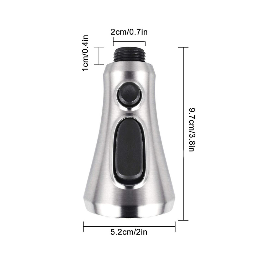 Pull Down Kitchen Faucet Head Replacement , 3 Function Kitchen Faucet Sprayer Head Pull Out Spray Head