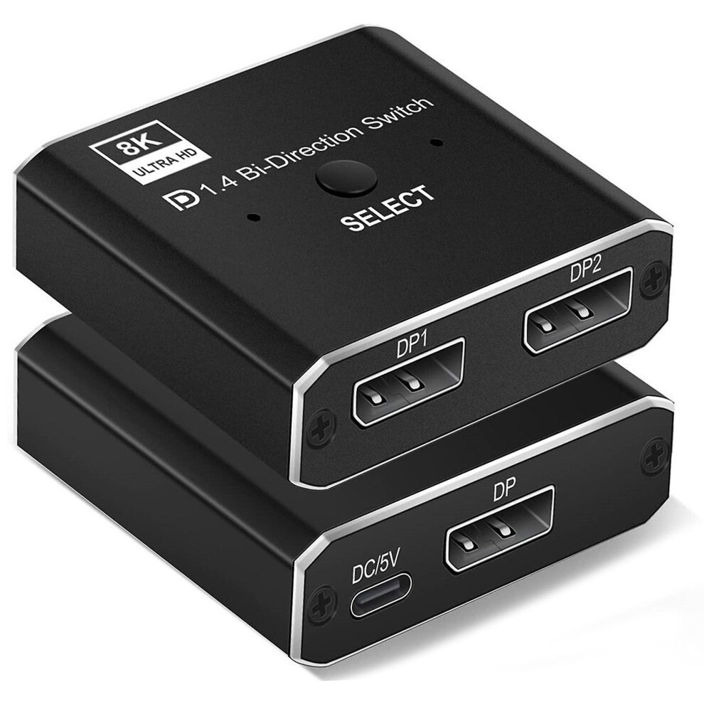 Displayport1.4 Switch 8K Displayport Bidirectional Splitter Switch Displayport Kvm 2X1 1X2 Display- 9468842425299
