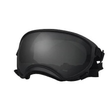 (Black frame x grey glass) Dog Goggles Dog Uv Protection Sunglasses With Adjustable Strap Dogs Windproof Anti-fog Outdoor Pet Glasses