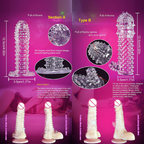 Large Textured Extension Sleeve For Stronger Erections - G Delay Condom 1