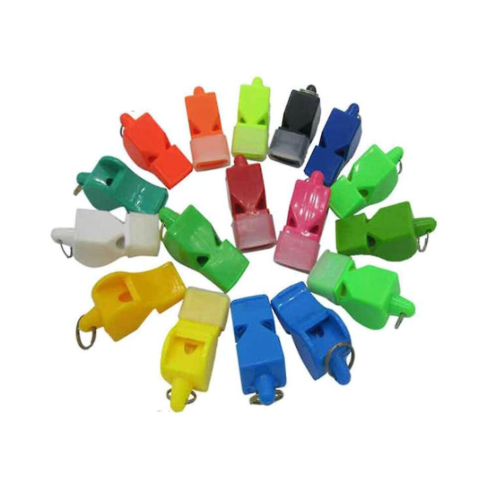 50 Pcs Non-nuclear Professional Referee Whistle Fox Whistle Plastic Life-saving Whistle For Game