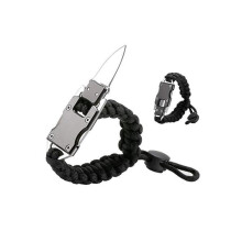 Survival Paracord Bracelet Knife Emergency Camping Hiking Parachute Tools