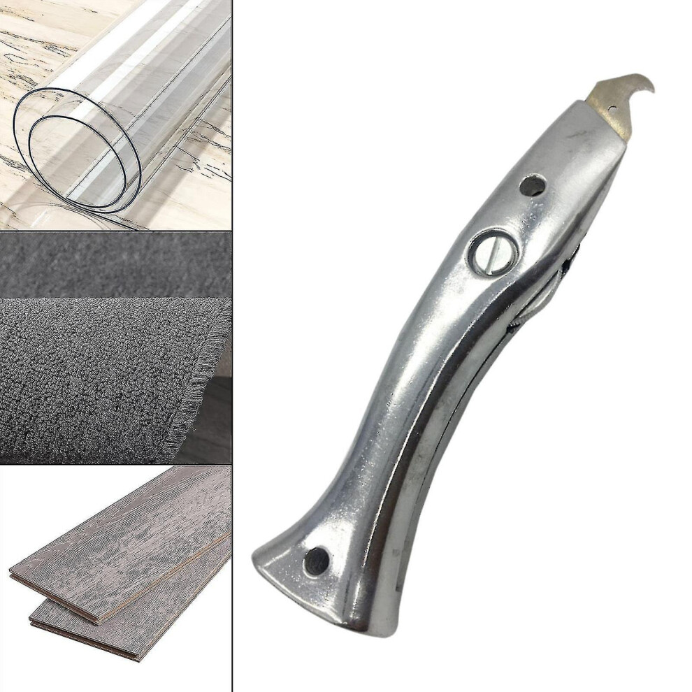 Dolphin Shape Pvc Floor Cutter Knife-with 10 Pieces Blades, Wallpaper Carpet Cutting Tool, Aluminum Alloy Handle