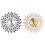 15 Inch 3d Wall Clock Shiny Rhinestone Style (gold) 2