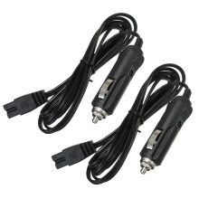2x 2m 12v Replacement Car Cooler Box Fridge Cigarette Lighter 2 Pin Charger Cable - Refurbished