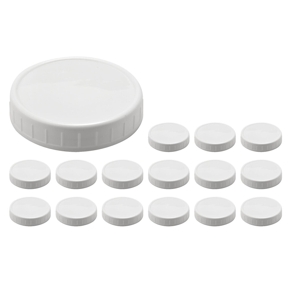 16 Pack Wide Mouth Mason Jar Lids,plastic Caps For Canning Jars,leak-proof And Anti-scratch Resista