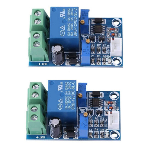 2 Pcs Storage Battery Module 12v Battery Low Voltage Cut Off Automatic Switch On Protection Module