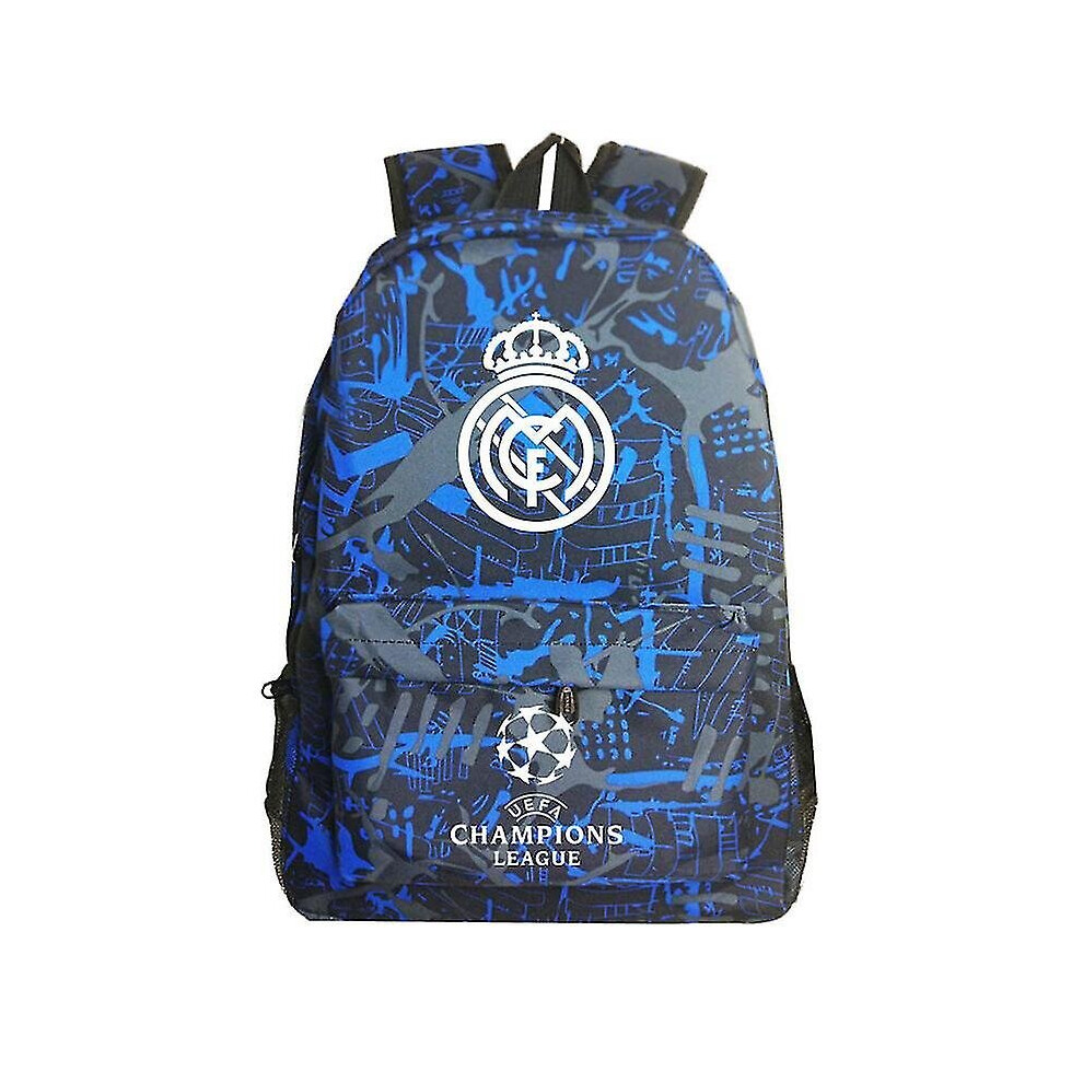Graffiti Real Madrid Uefa Champions League Shoulder Bag Fan Backpack Student Schoolbag Storage Bag