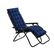 (Navy Blue) Lounger Cushion Soft Replacement High Seat Pad With Fixation Strap Large Rocking Chair Bench Pad For