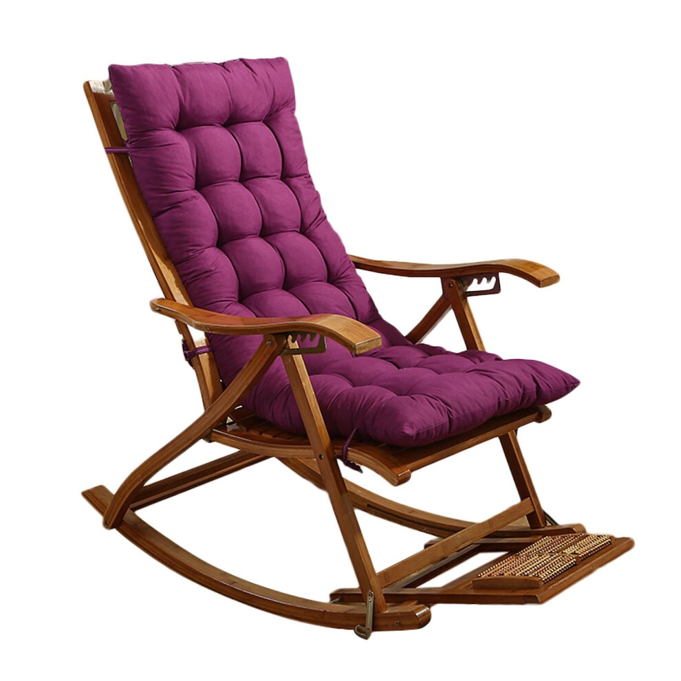 (Purple) Lounger Cushion Soft Replacement High Seat Pad With Fixation Strap Large Rocking Chair Bench Pad For