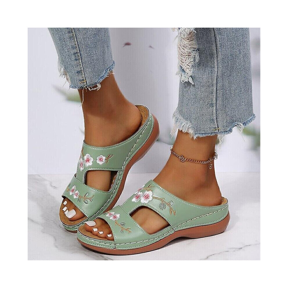 Women's Orthopedic Bloom Shoes Open Toe Sandals Ladies Platform Slippers Summer Beach Rubber Soft