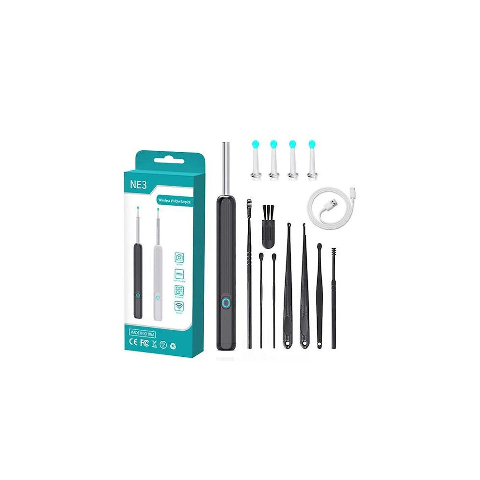Wi -fi Visible Wax Elimination Spoon, Usb 1080p Hd Load Otoscope Set Ear Cleaning Set, Ear Care Tool Portable Excellent Workmanship Stainless Steel Ho