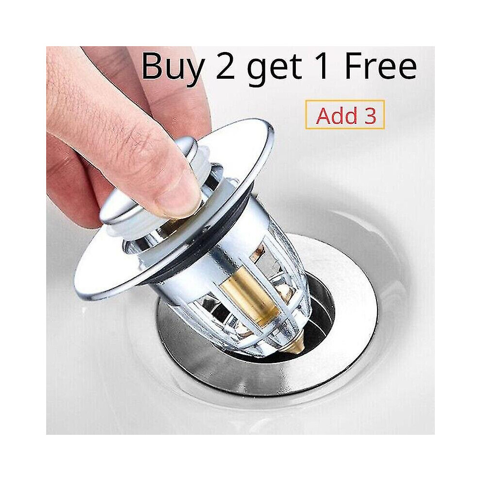 Universal Wash Basin Core Bounce Drain Filter Pop-up Bathroom Sink Plug Stopper