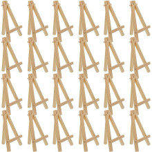24pcs 12.7cm Mini Wooden Display Stands, Easels, Table Top Stands