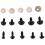 Safety Eyes With , 150pcs Small Doll Eyes Craft Toy Eyes Teddy Bear Eyes 6mm/8mm/9mm/10mm/12mm, Bla 2