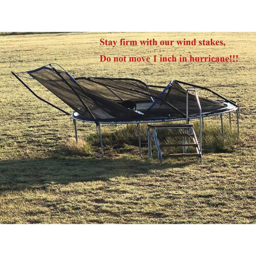 8pcs Trampolines Wind Stakes Heavy Duty U Type Sharp Ends Safety Ground Anchor 2