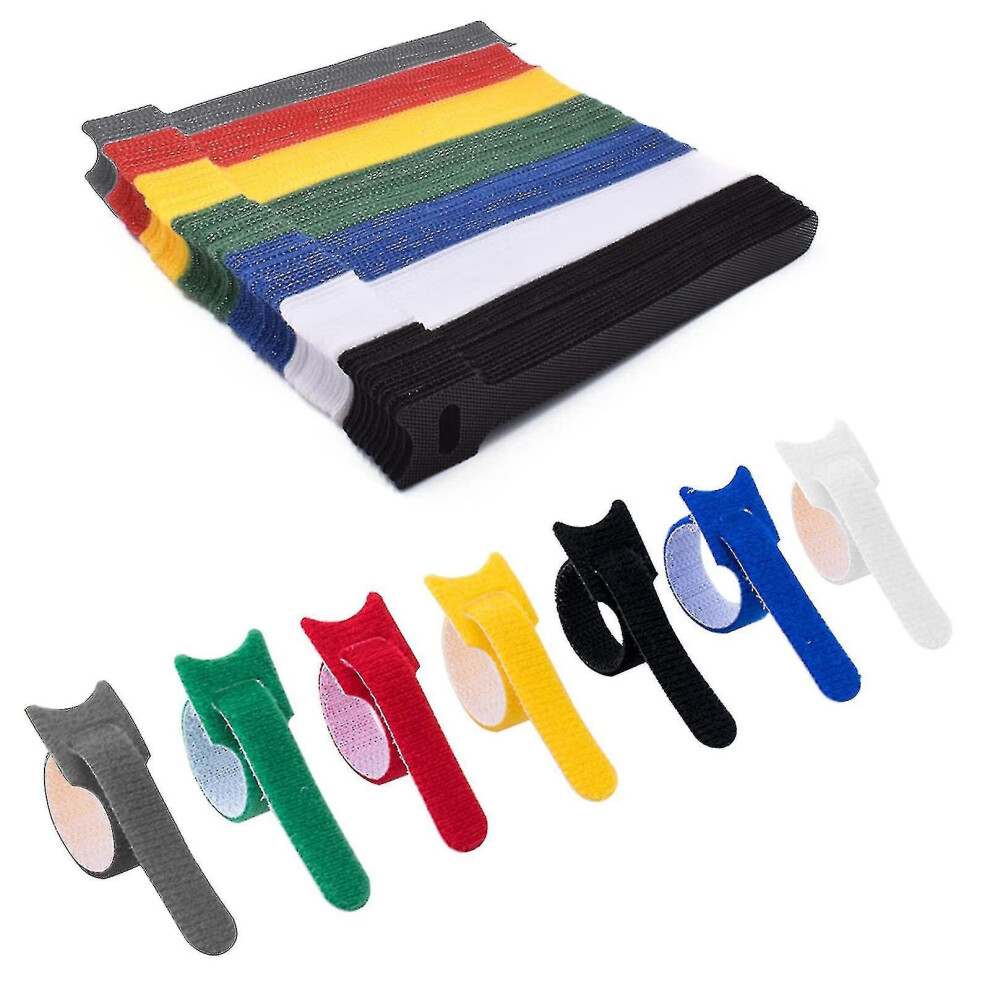154 Pcs Cable Ties, Reusable Cable Tidy Adjustable Releasable Hook And Loop Cable Straps Wraps, Fastening Cable Ties 9468842165515
