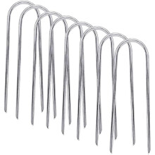 8pcs Trampolines Wind Stakes Heavy Duty U Type Sharp Ends Safety Ground Anchor