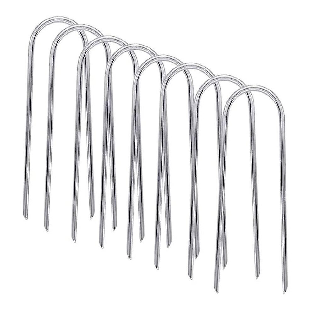 8pcs Trampolines Wind Stakes Heavy Duty U Type Sharp Ends Safety Ground Anchor