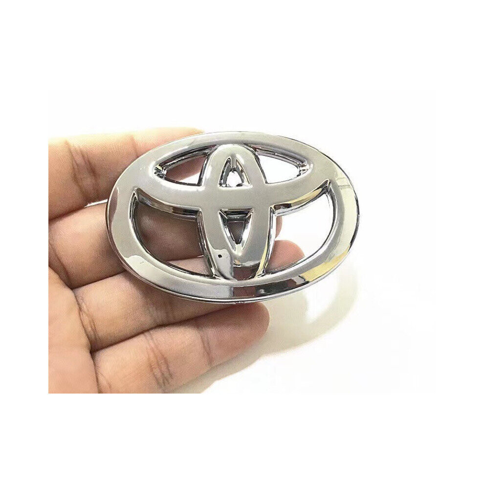 (Silver) Toyota replaced Logo Emblem STEERING WEEL 6.5 cm