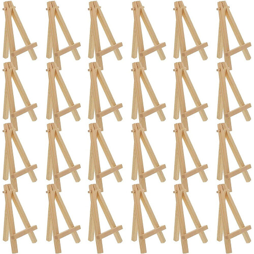 24pcs 12.7cm Mini Wooden Display Stands, Easels, Table Top Stands