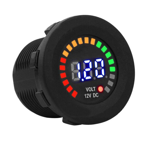 Digital Voltmeter For Car Boat Voltage Panel Meter Led Display Dc 12v Voltmeter 1
