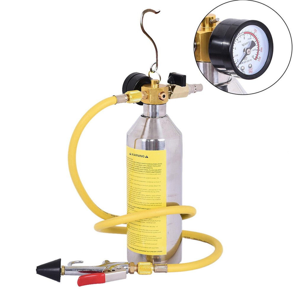 A/C Ac Air Conditioner System Flush Canister G-Un Kit For R134 R12 R22 R410 R404 9468842166635