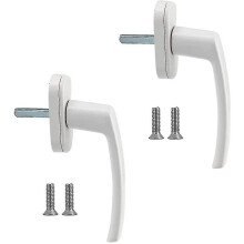 Window Handles 2 Piece Aluminum Alloy Window Handle Solid Aluminum Handle White Aluminum Door Handle Fits Common Windows And Balcony Doors