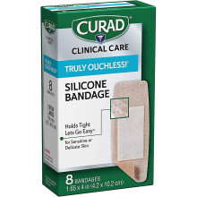 Truly Ouchless Extra Large Silicone Bandages, Flexible Fabric, 8 count