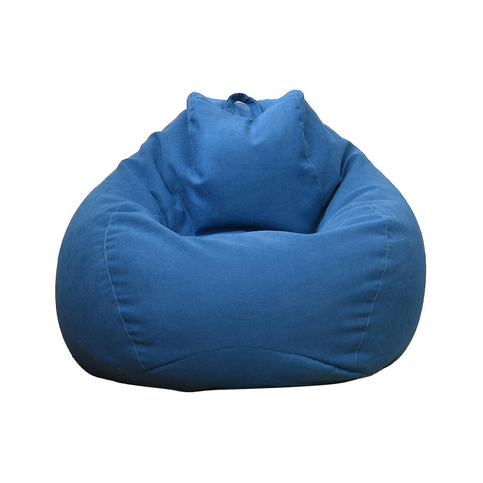 (Blue, 100 * 120cm) Brand New Extra Large Bean Bag Chairs Couch Sofa Cover Indoor Lazy Lounger For Adults Kids Hotsale!