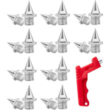 100 Pcs Track Spikes Replacement Nails Spikes With Spike Wrench Stainless Steel Replacement For Sports Shoes Long Jump Athletics Sprint