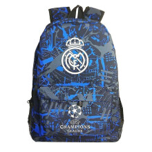 Graffiti Real Madrid Uefa Champions League Shoulder Bag Fan Backpack Student Schoolbag Storage Bag H Z