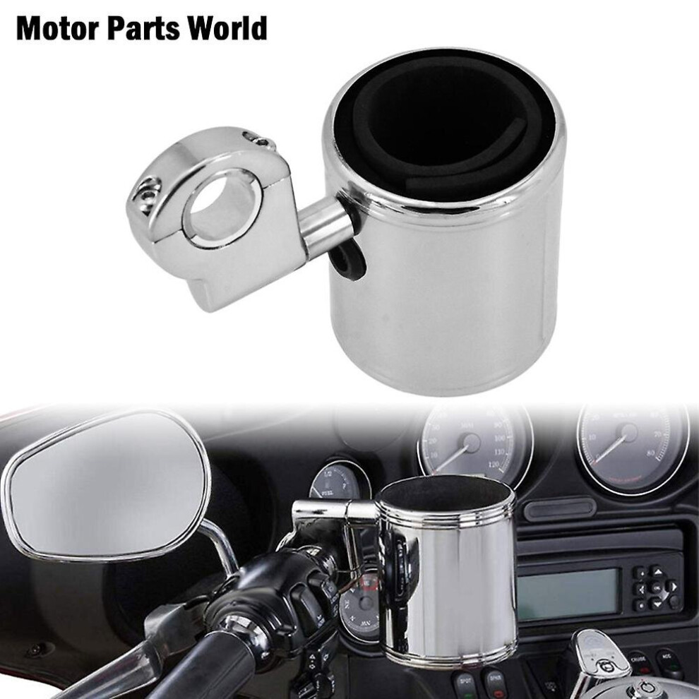 Universal Motorcycle Adjustable Cup Holder Chrome Handlebar Crash Bar Holder For Harley Softail Touring Flhx Dyna Sportster Xl