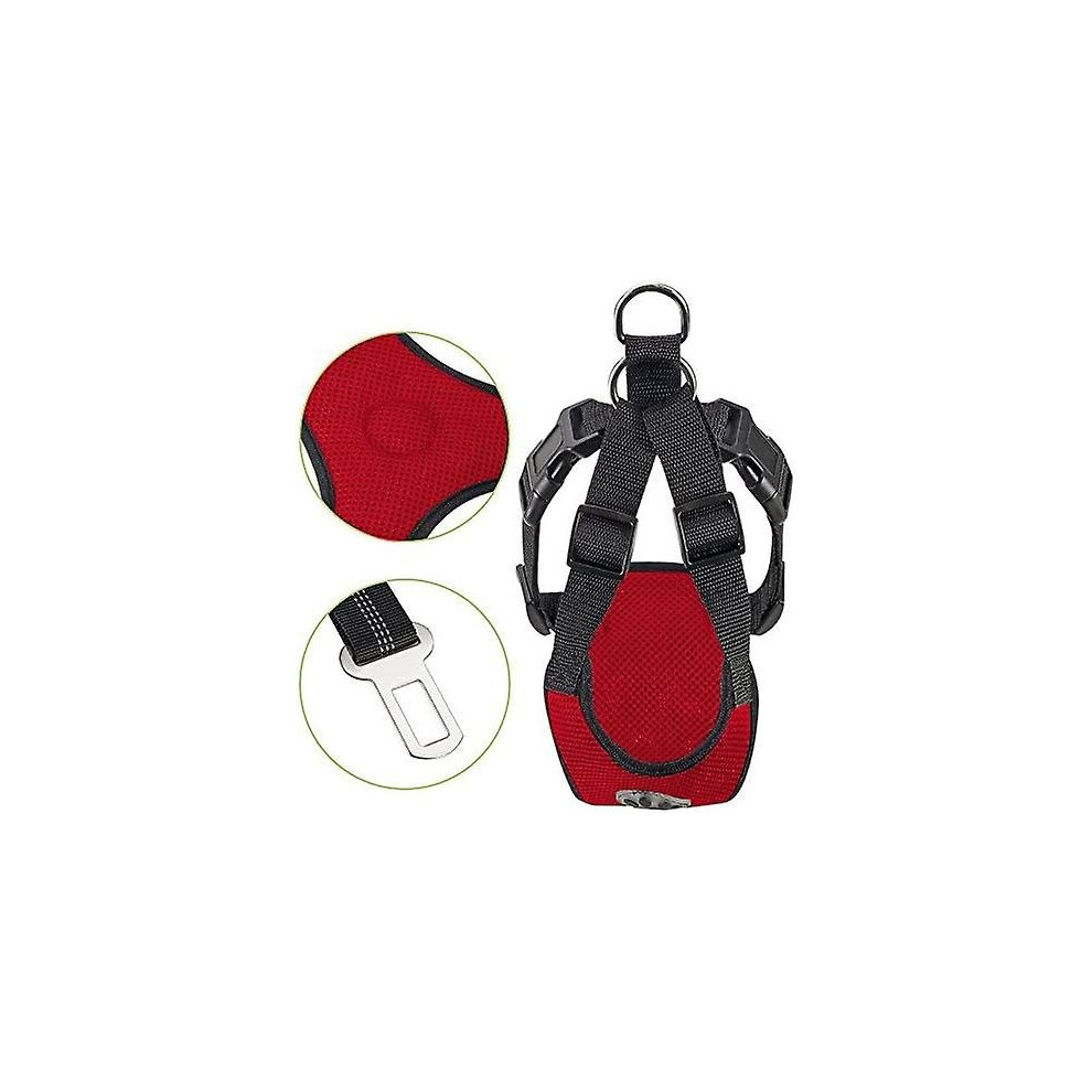 Sizes   Dog Car Harness Seatbelt Set, Dog Vest Harness Adjustable With Breathable Mesh