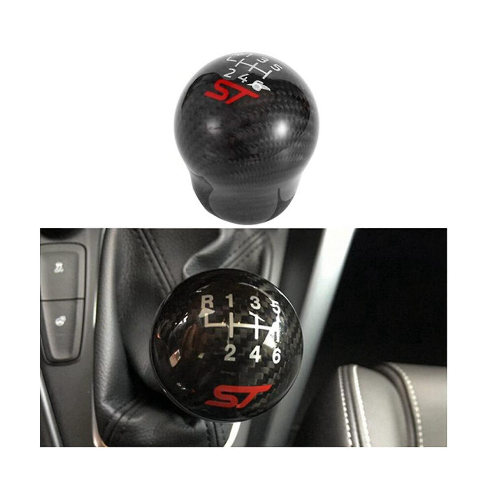 6 Speed Car Racing St Carbon Fiber Gear Shift Knob For Focus St Fiesta St 9468842432648