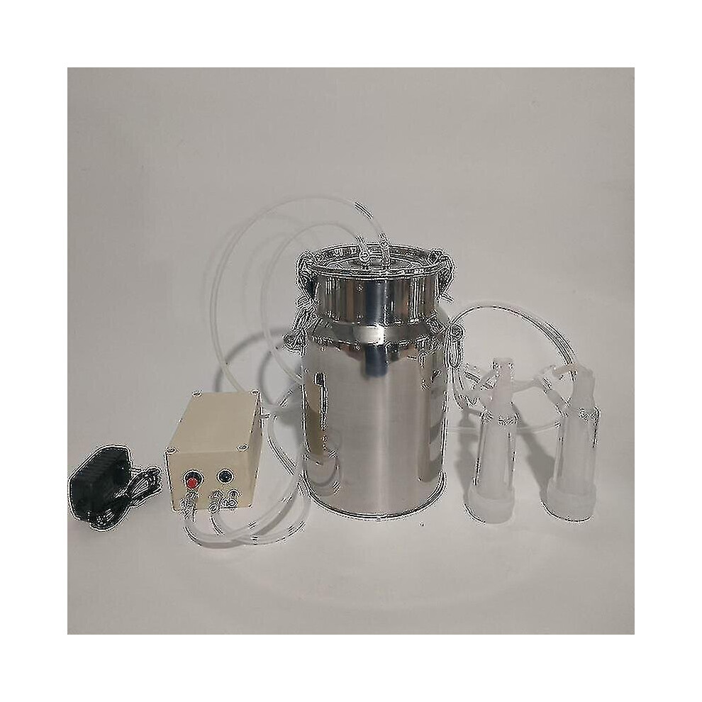 Electric Milker 7 Liter Electric Vacuum Pump Goat Milking Machine 304 Stainless Steel Milker Bucket Cow Milking Machine For Cow Goat Cattle S(us Plug,