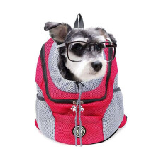 (Ross Red, 41x55x25 cm) Pet Carrier Backpack Breathable Travel Shoulder Bag