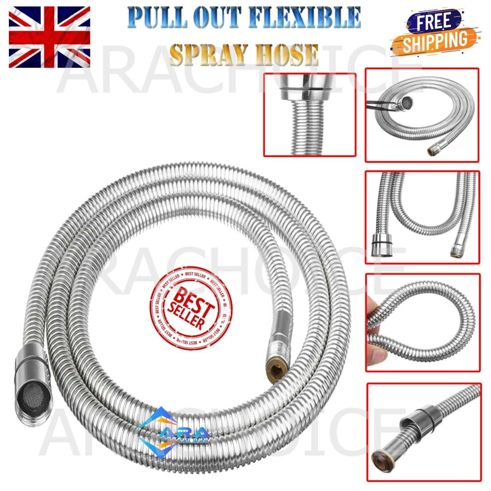 Replacement  Pull Flexible Spray Hose Home Kitchen For Basin Bath Tap