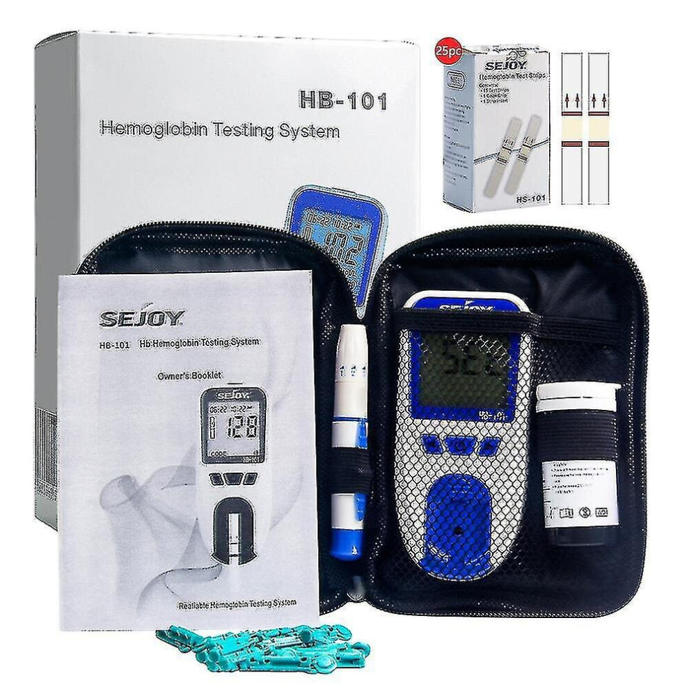 Optical Hemoglobin Meter Analyzer Anemia Monitor For Test For Hb And Hct With 25pc Test Paper And Needle