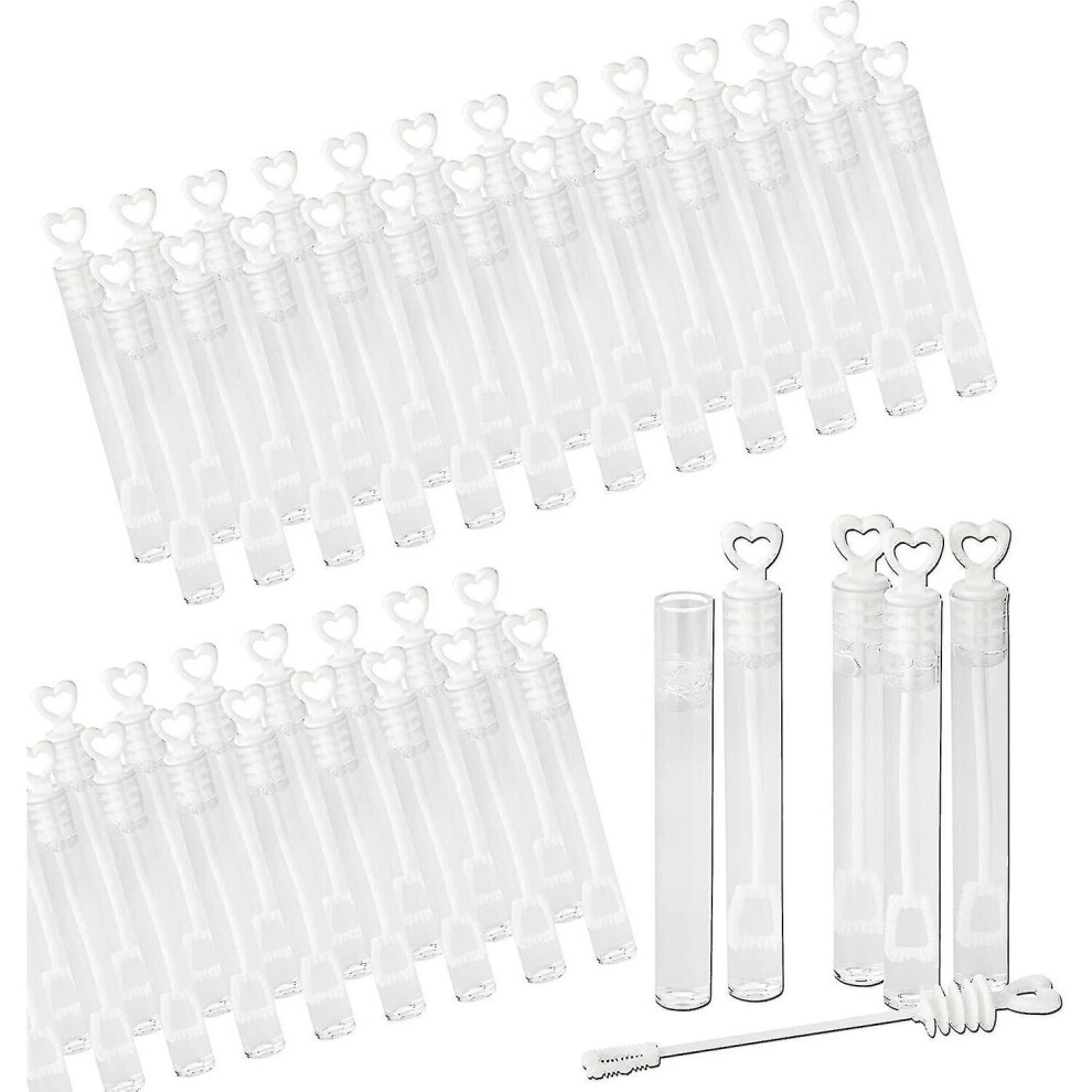 48x Soap Bubbles - Wedding Bubbles With Heart Handle For Weddings-image-OPC-PCHB9NM-NEW