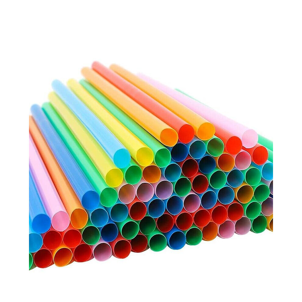 300pcs 10.3in Jumbo Straws Smoothie Straws Milkshake Straws Extra Wide Extra Long Assorted Bright C