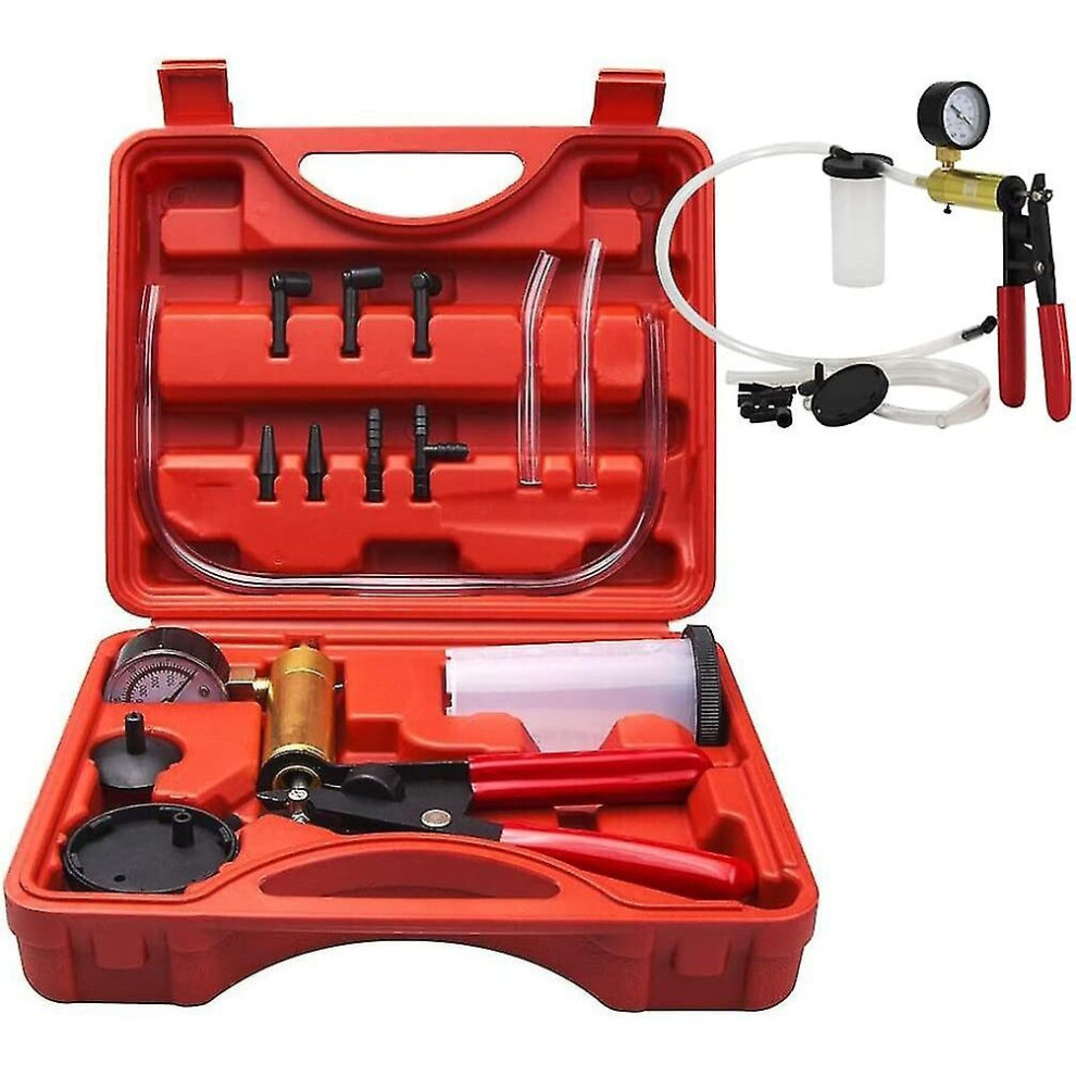 Brake Bleed Kit, Hand Held Vacuum Pump Tester With Adapters, Brake Fluid Bleeder Tool Set For Car Motorbike Motorcycle Diagnosis 9468842455258