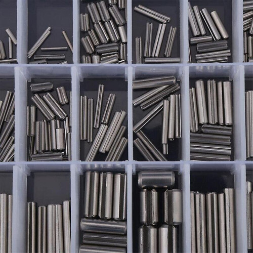 280pcs Stainless Steel Slotted Spring Pin Assortment Kit, Split Spring Dowel Tension Roll Pins With 1