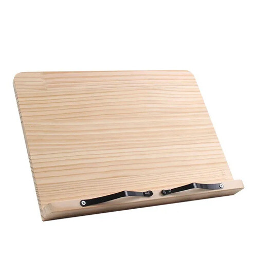 Wood Cookbook Stands Portable Adjustable Bookrest 1