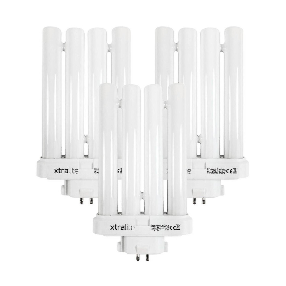 Xtralite 27W Day Replacement Bulb For High Vision Reading Lamps, 4 Pin Gx10q-4 Quad Tube (6500K) Light