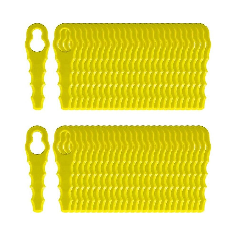 Pack Of 50 Replacement Blades For Ryobi Edgers, Double Serrated Heads Rac155 Rac157 Rac158