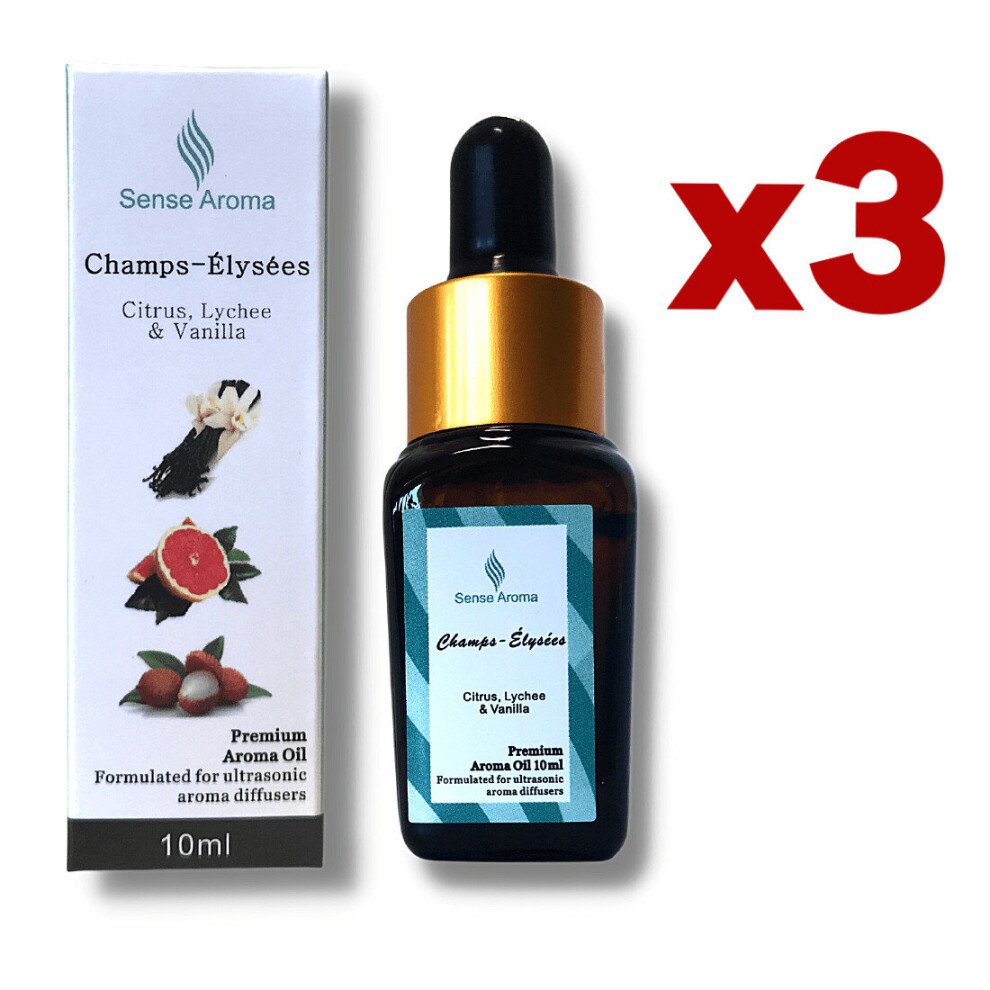 3x Premium Scented Fragrance Oil Champs-élysées 10ml Lychee Vanilla for Diffuser